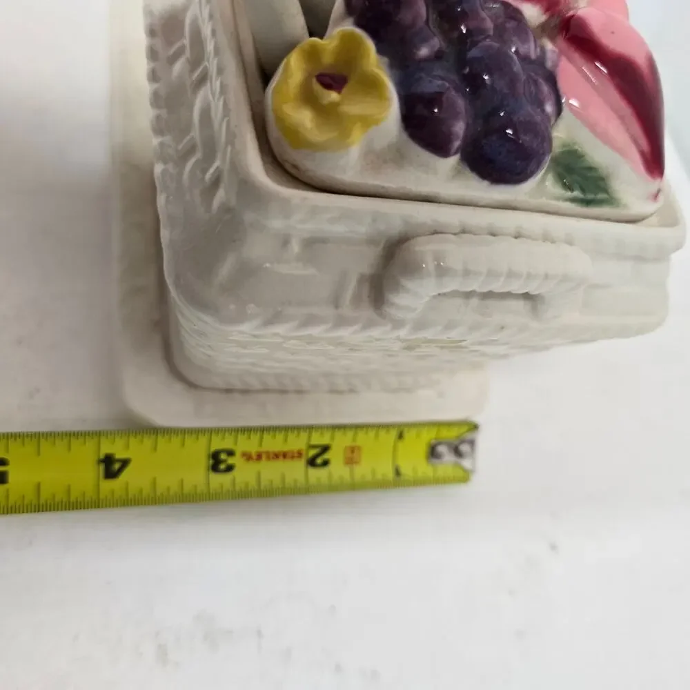 70s Vintage Fruit Basket Glass Tureen with Spoon – Retro Serveware
